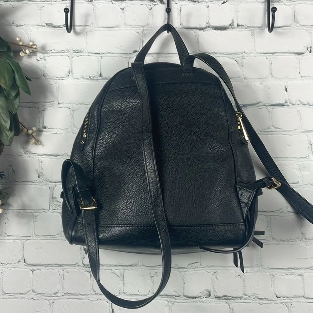 MICHAEL KORS Black Pebbled Leather Small Rhea Backpack - Picture 3 of 11